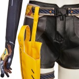 FragPunk Hollowpoint Women Yellow Cosplay Costume Halloween Carnival Outfit