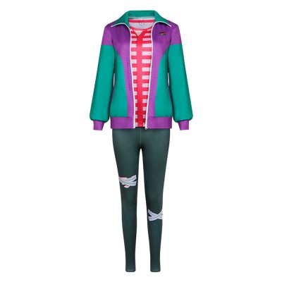 Forgotten Island Risa Women Green Coat Cosplay Costume Halloween Carnival Outfit