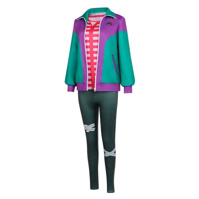 Forgotten Island Risa Women Green Coat Cosplay Costume Halloween Carnival Outfit