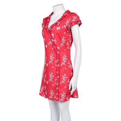 Fleabag Season 2 Fleabag Women Red Printed Dress Party Cosplay Costume Halloween Carnival
