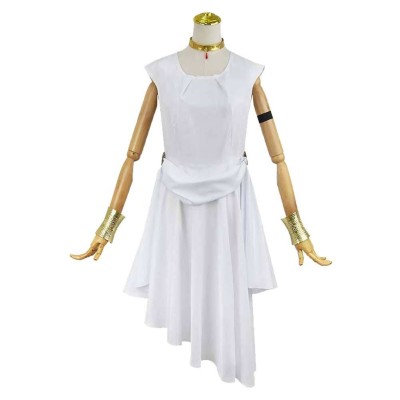 Flamme White Short Dress Cosplay Costume Halloween Carnival Outfit