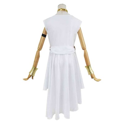 Flamme White Short Dress Cosplay Costume Halloween Carnival Outfit