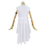Flamme White Short Dress Cosplay Costume Halloween Carnival Outfit