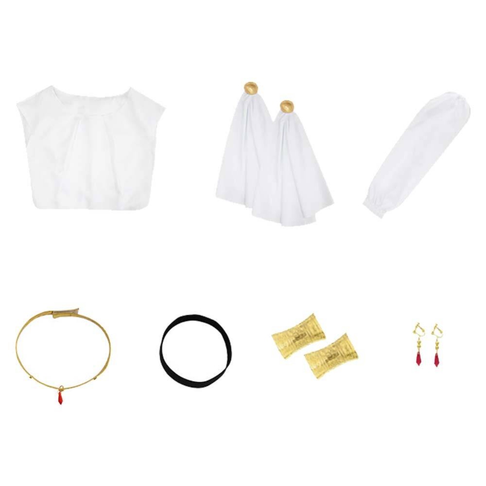 Flamme White Short Dress Cosplay Costume Halloween Carnival Outfit