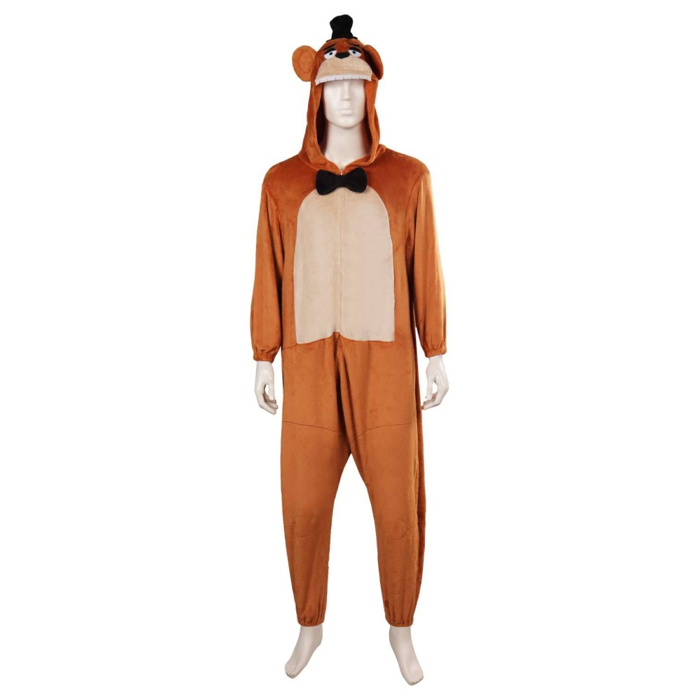 Five Nights at Freddy's Freddy Freddy Bear Plush One-piece Pajamas Suit Cosplay Costume Halloween Carnival Outfit