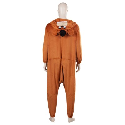 Five Nights at Freddy's Freddy Freddy Bear Plush One-piece Pajamas Suit Cosplay Costume Halloween Carnival Outfit