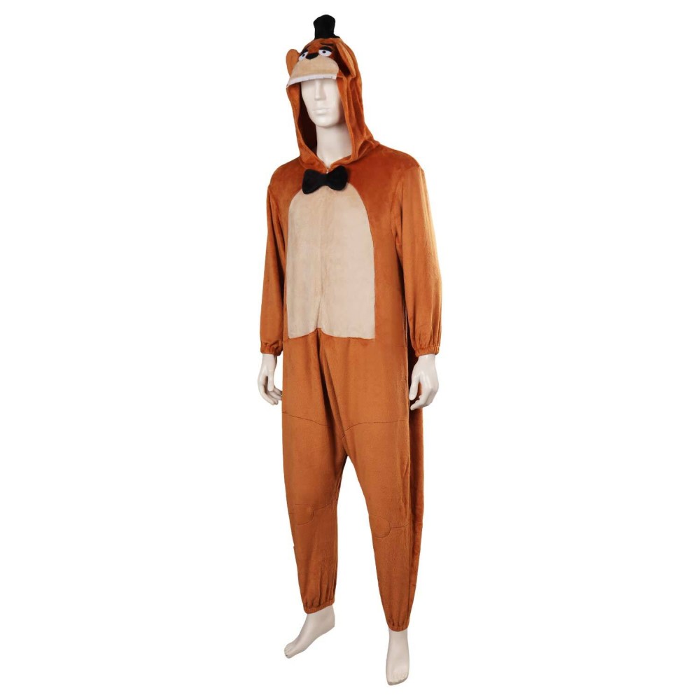 Five Nights at Freddy's Freddy Freddy Bear Plush One-piece Pajamas Suit Cosplay Costume Halloween Carnival Outfit