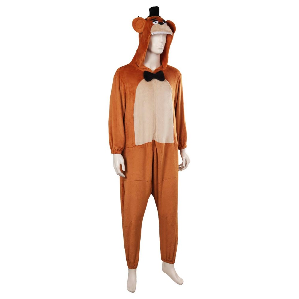 Five Nights at Freddy's Freddy Freddy Bear Plush One-piece Pajamas Suit Cosplay Costume Halloween Carnival Outfit
