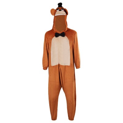 Five Nights at Freddy's Freddy Freddy Bear Plush One-piece Pajamas Suit Cosplay Costume Halloween Carnival Outfit