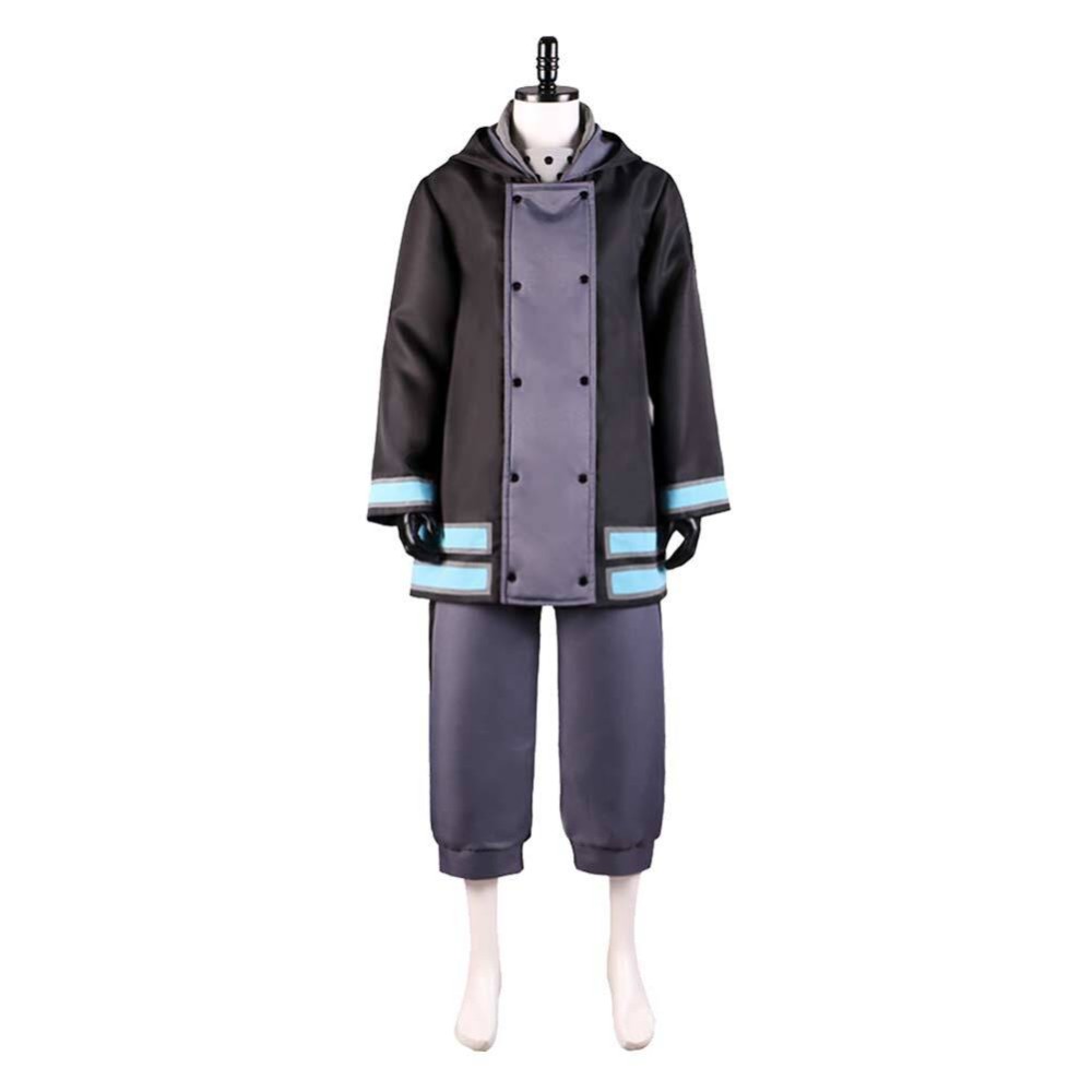 Fire Force Season 2 Shinra Kusakabe Uniform Cosplay Costume Halloween Carnival Outfit