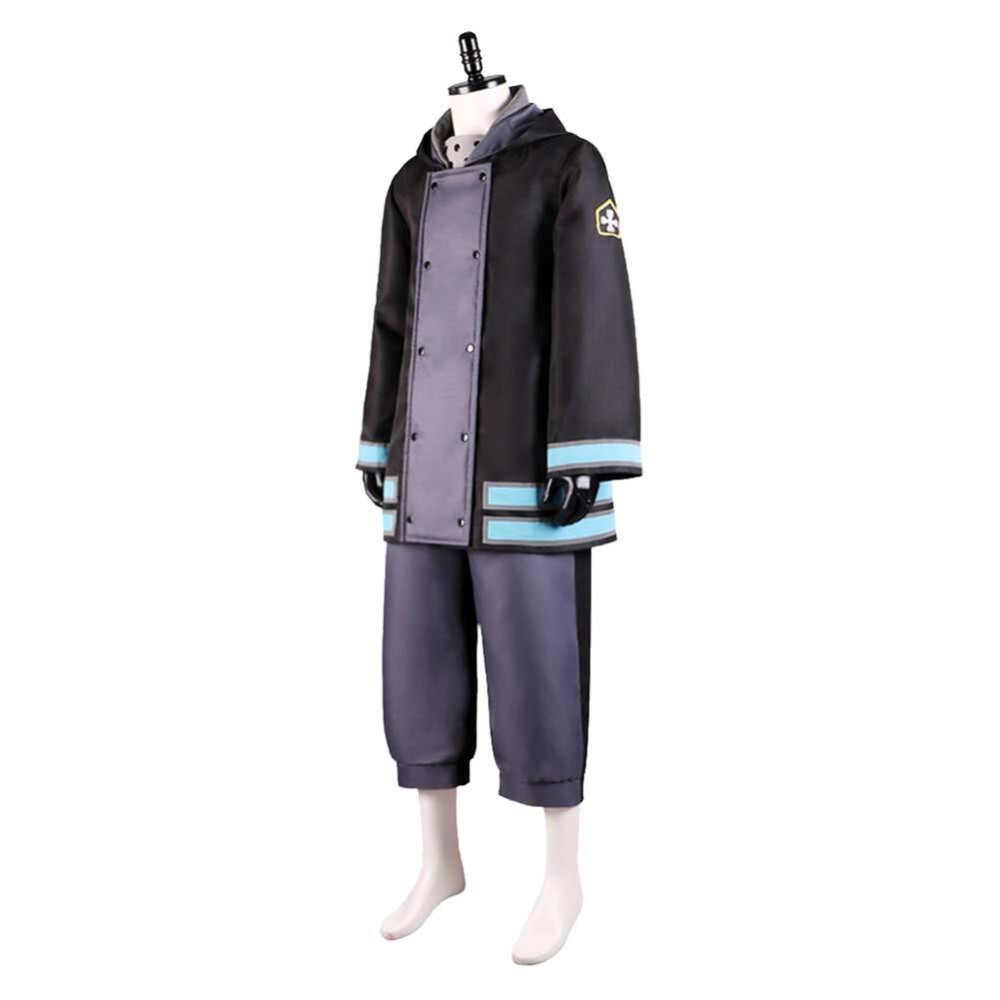 Fire Force Season 2 Shinra Kusakabe Uniform Cosplay Costume Halloween Carnival Outfit