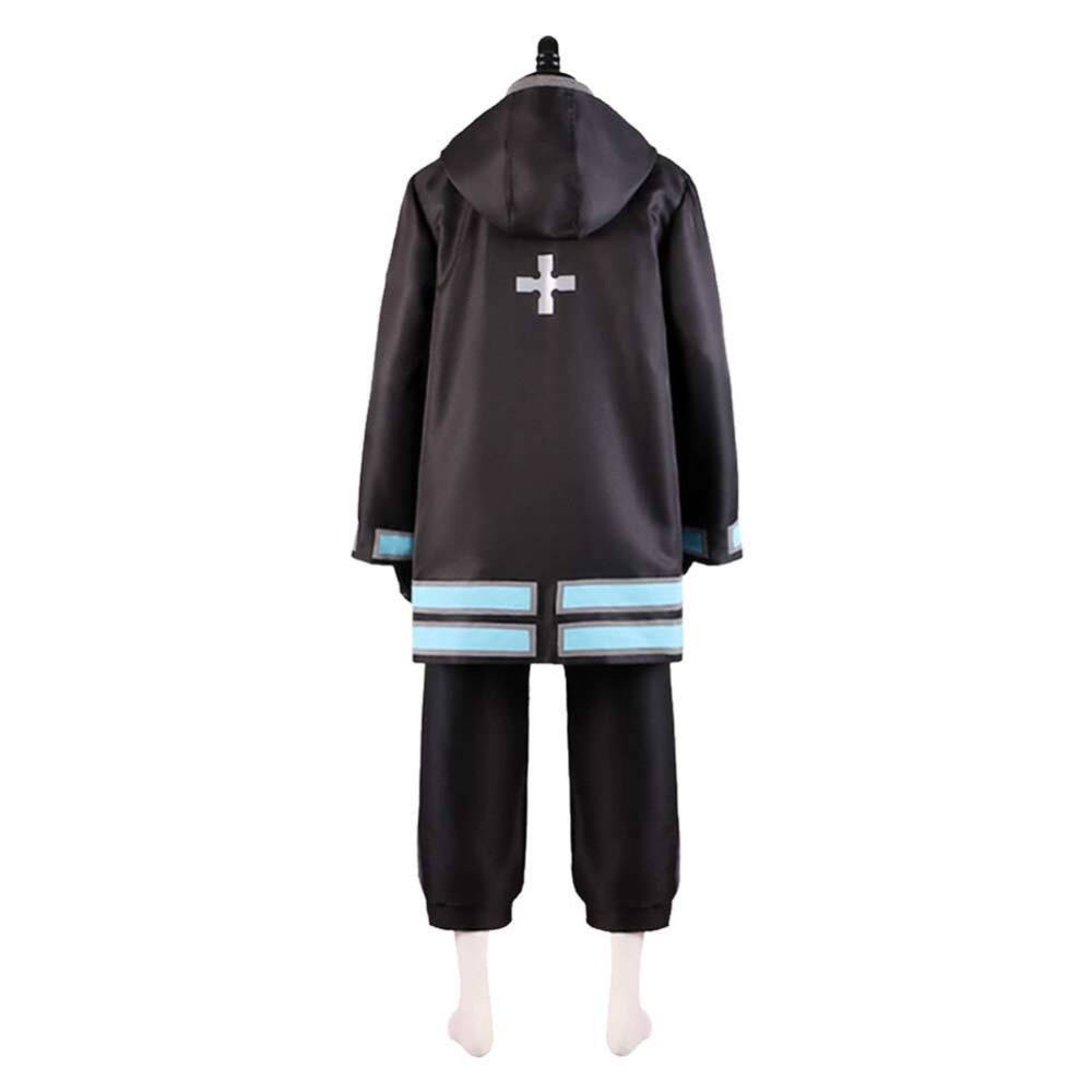 Fire Force Season 2 Shinra Kusakabe Uniform Cosplay Costume Halloween Carnival Outfit