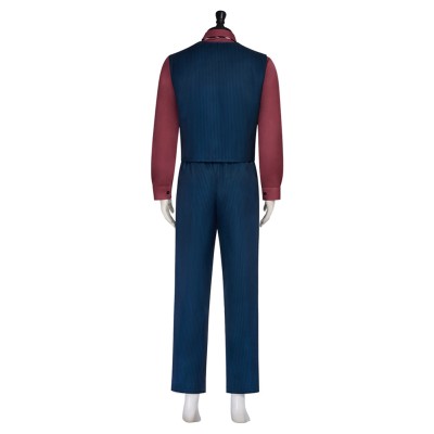 Finley the Puppet Men Blue Suit Cosplay Costume Halloween Carnival Outfit