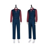 Finley the Puppet Men Blue Suit Cosplay Costume Halloween Carnival Outfit