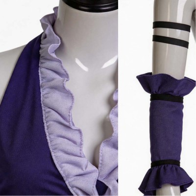 Final Fantasy Yuna Women Purple Cosplay Costume Halloween Carnival Outfit