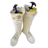 Final Fantasy Yuffie Kisaragi White Boots Shoes Accessories Cosplay Costume Halloween Carnival