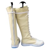 Final Fantasy Yuffie Kisaragi White Boots Shoes Accessories Cosplay Costume Halloween Carnival