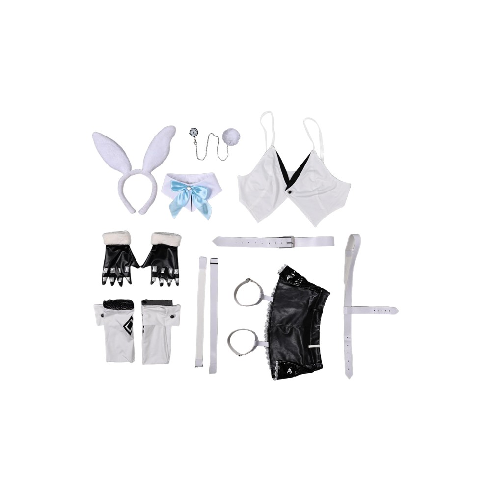 Final Fantasy XVI Tifa Lockhart Bunny Girl White Suit Cosplay Costume Halloween Carnival Outfit