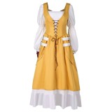Final Fantasy XVI Aerith Gainsborough Yellow Dress Suit Cosplay Costume Halloween Carnival Outfit
