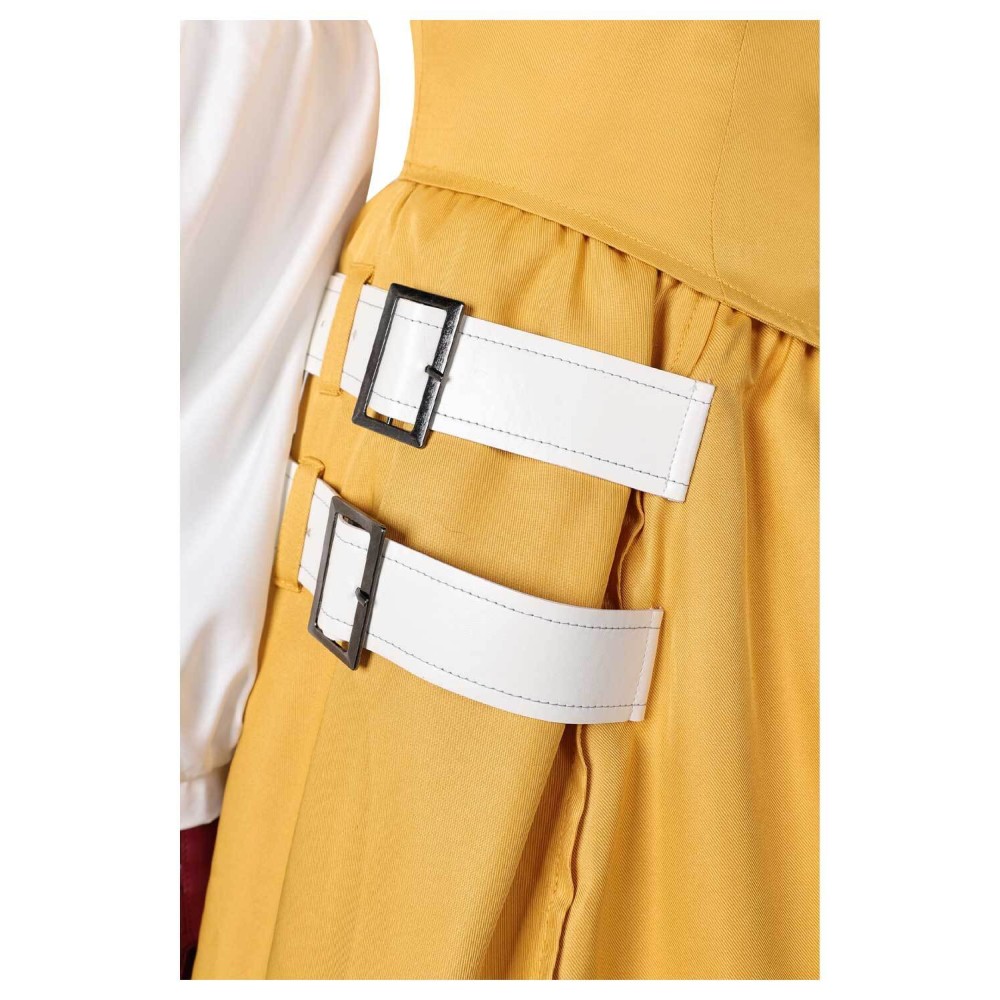 Final Fantasy XVI Aerith Gainsborough Yellow Dress Suit Cosplay Costume Halloween Carnival Outfit