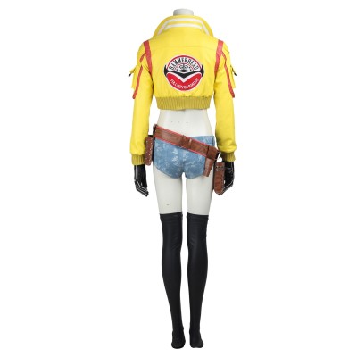 Final Fantasy XV Cindy Aurum Women Yellow Full Set Suit Cosplay Costume Halloween Carnival Outfit