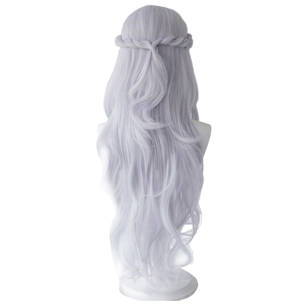 Final Fantasy XIV Venat Silver Wig Heat Resistant Synthetic Hair Accessories Cosplay Costume Halloween Carnival