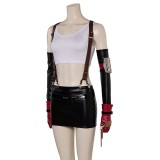 Final Fantasy VII Tifa Lockhart Women Top Skirt Full Set Suit Cosplay Costume Halloween Carnival Outfit