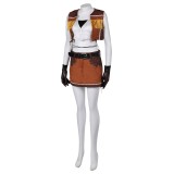 Final Fantasy VII Tifa Lockhart Denim Suit Cosplay Costume Halloween Carnival Outfit