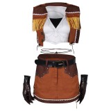 Final Fantasy VII Tifa Lockhart Denim Suit Cosplay Costume Halloween Carnival Outfit