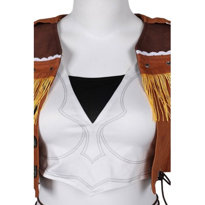 Final Fantasy VII Tifa Lockhart Denim Suit Cosplay Costume Halloween Carnival Outfit