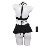 Final Fantasy VII Tifa Black Skirt Swimsuit 2 Pcs Cosplay Costume Halloween Carnival Outfit