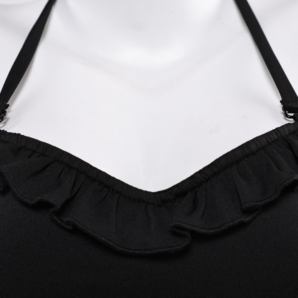 Final Fantasy VII Tifa Black Skirt Swimsuit 2 Pcs Cosplay Costume Halloween Carnival Outfit