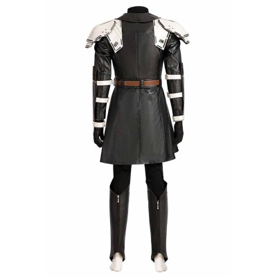 Final Fantasy VII Sephiroth Black Top Pants Full Set Suit Cosplay Costume Halloween Carnival Outfit