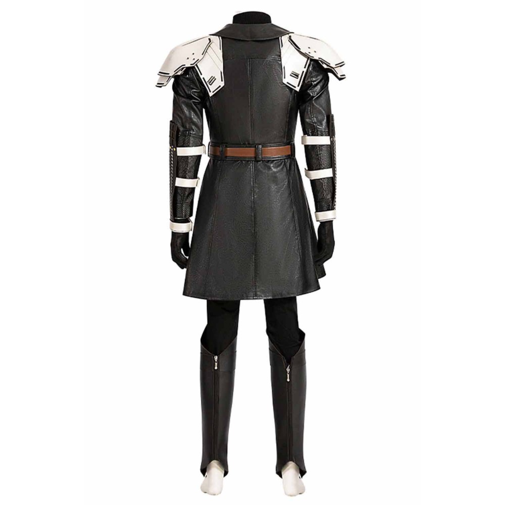 Final Fantasy VII Sephiroth Black Top Pants Full Set Suit Cosplay Costume Halloween Carnival Outfit