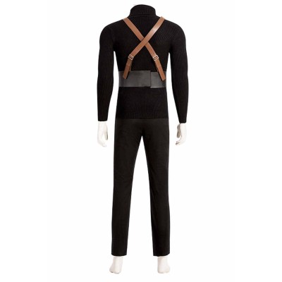 Final Fantasy VII Sephiroth Black Top Pants Full Set Suit Cosplay Costume Halloween Carnival Outfit