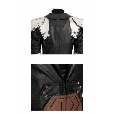 Final Fantasy VII Sephiroth Black Top Pants Full Set Suit Cosplay Costume Halloween Carnival Outfit
