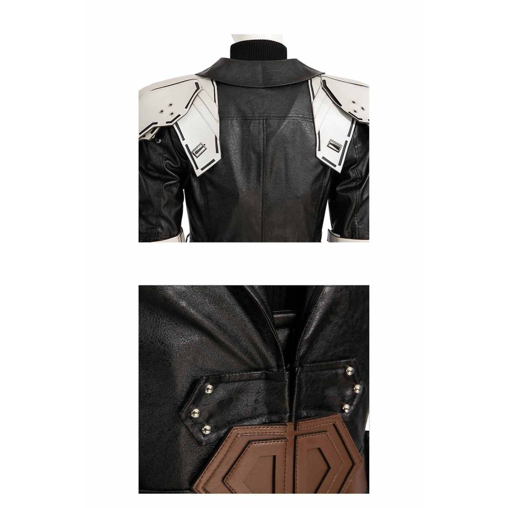 Final Fantasy VII Sephiroth Black Top Pants Full Set Suit Cosplay Costume Halloween Carnival Outfit