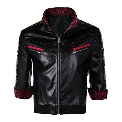Final Fantasy VII Remake Leslie Kyle Leather Jacket Party Cosplay Costume Halloween Carnival