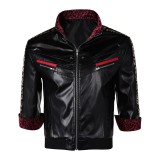 Final Fantasy VII Remake Leslie Kyle Leather Jacket Party Cosplay Costume Halloween Carnival