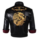 Final Fantasy VII Remake Leslie Kyle Leather Jacket Party Cosplay Costume Halloween Carnival