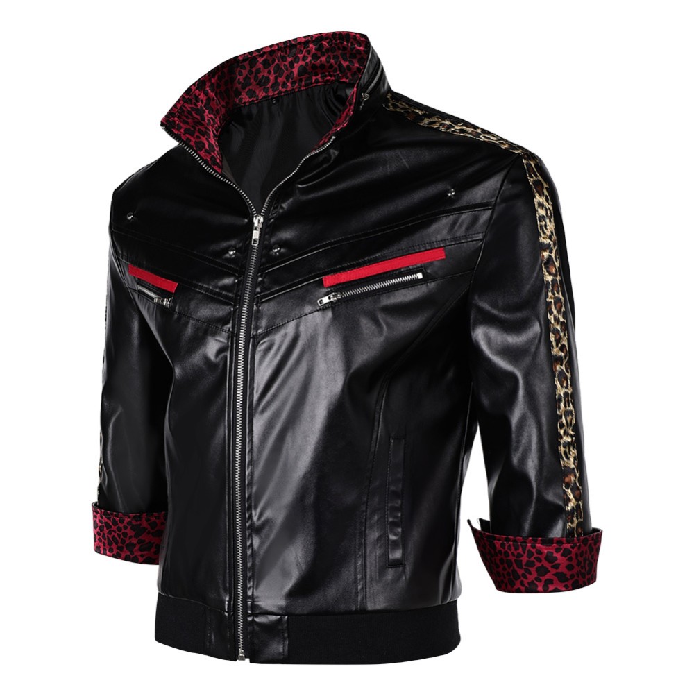 Final Fantasy VII Remake Leslie Kyle Leather Jacket Party Cosplay Costume Halloween Carnival