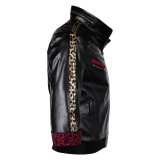 Final Fantasy VII Remake Leslie Kyle Leather Jacket Party Cosplay Costume Halloween Carnival