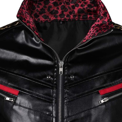 Final Fantasy VII Remake Leslie Kyle Leather Jacket Party Cosplay Costume Halloween Carnival