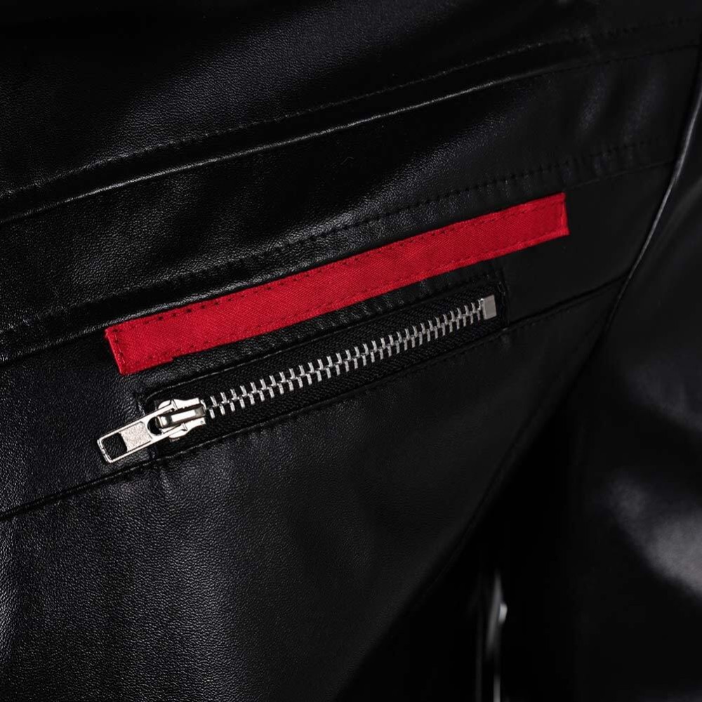Final Fantasy VII Remake Leslie Kyle Leather Jacket Party Cosplay Costume Halloween Carnival