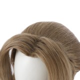 Final Fantasy VII Remake Aeris Aerith Gainsborough Dark Brown Long Wig Wig Cosplay Costume Halloween Carnival