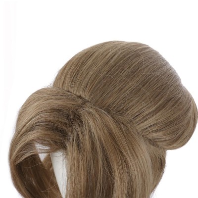 Final Fantasy VII Remake Aeris Aerith Gainsborough Dark Brown Long Wig Wig Cosplay Costume Halloween Carnival