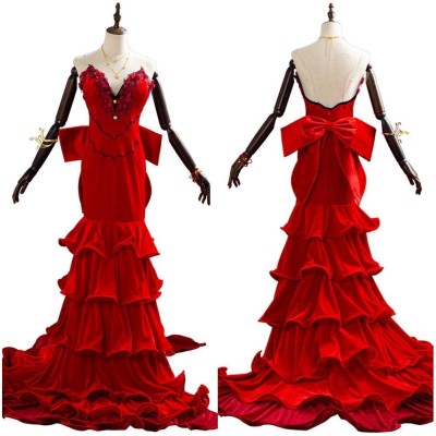 Final Fantasy VII Remake Aerith Aeris Gainsborough Suit Cosplay Costume Halloween Carnival Outfit