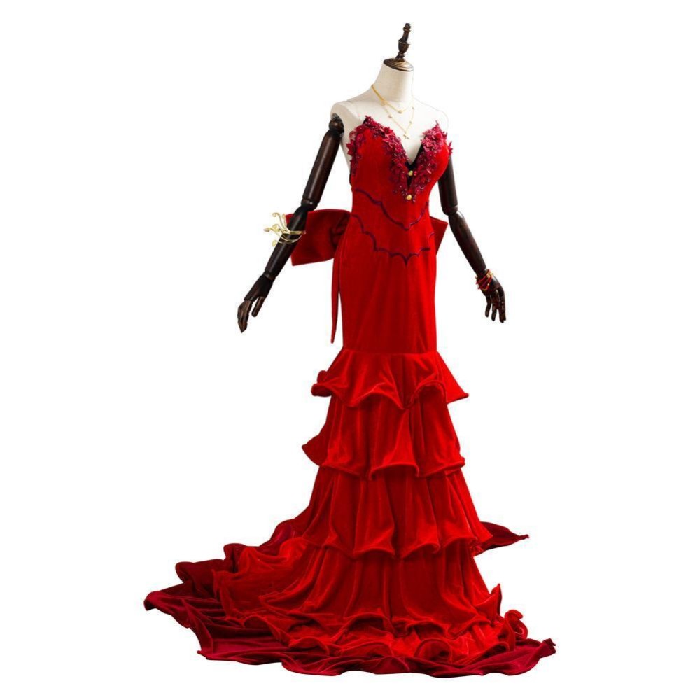 Final Fantasy VII Remake Aerith Aeris Gainsborough Suit Cosplay Costume Halloween Carnival Outfit