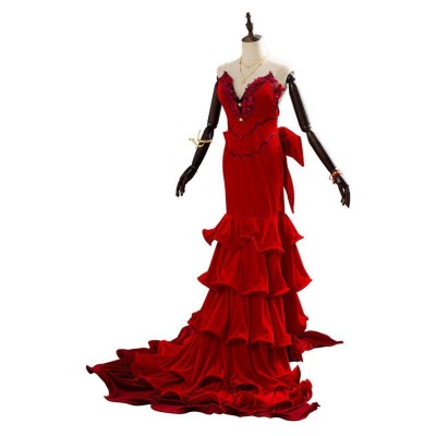 Final Fantasy VII Remake Aerith Aeris Gainsborough Suit Cosplay Costume Halloween Carnival Outfit