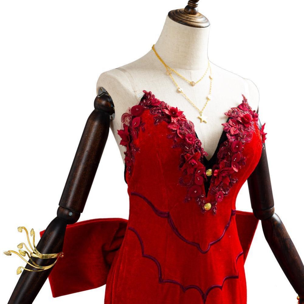 Final Fantasy VII Remake Aerith Aeris Gainsborough Suit Cosplay Costume Halloween Carnival Outfit